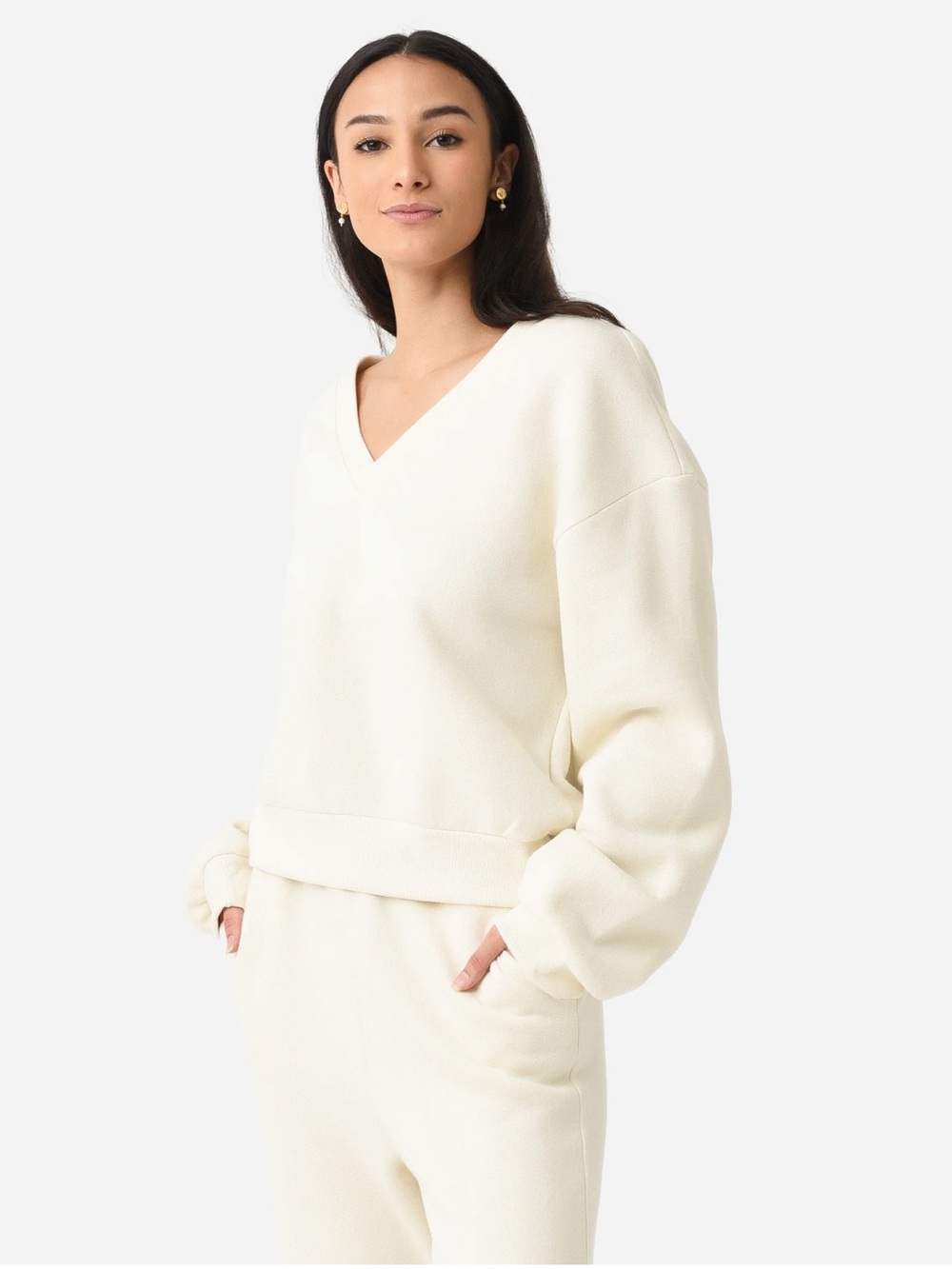Beyond Yoga NWT Women's Put Together Pullover Cream Size Large